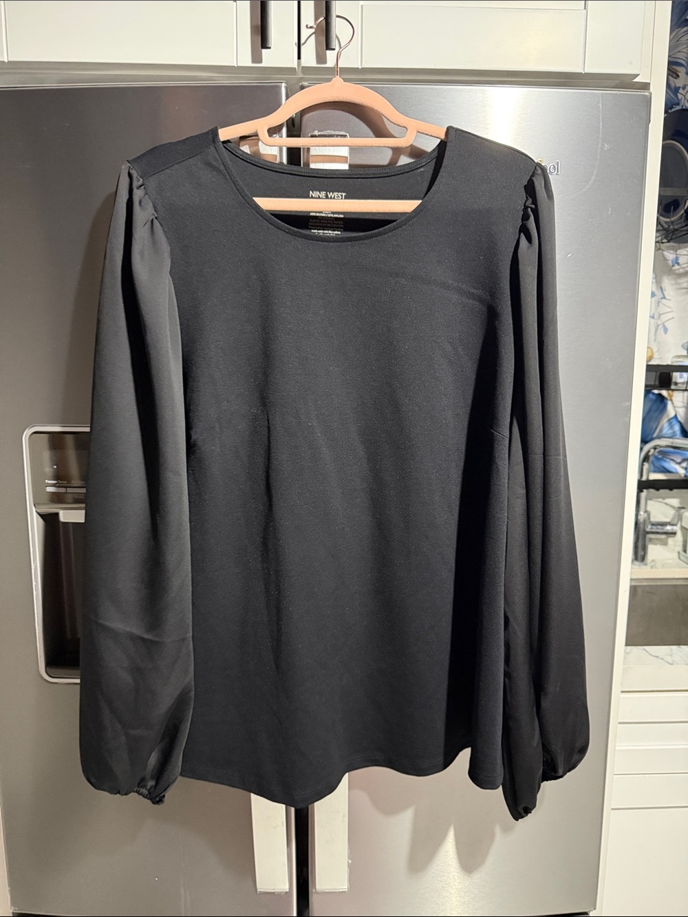 Nine West Black Long Sleeve Blouse